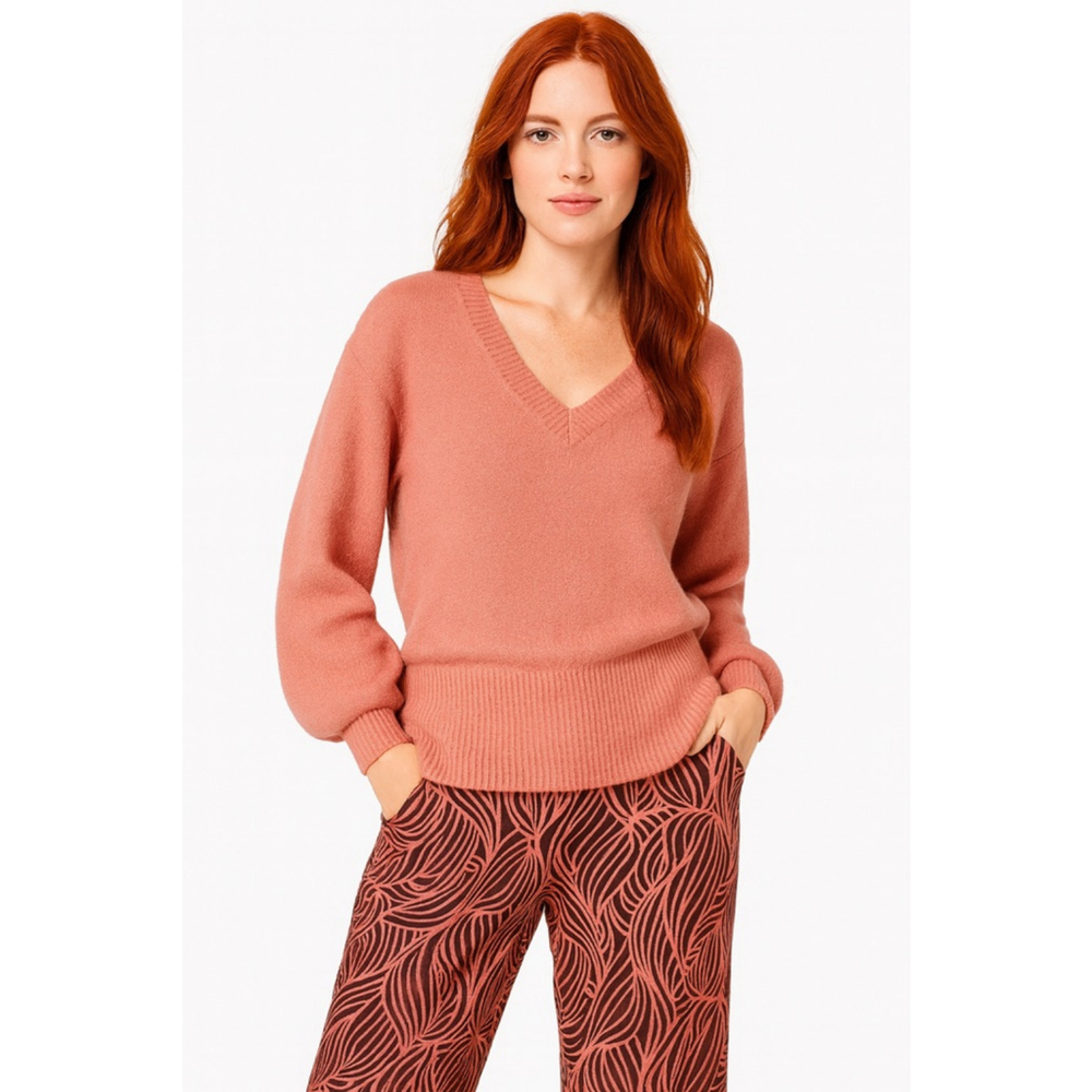 Women's MICHAEL Michael Kors Pink V-Neck Sweater M